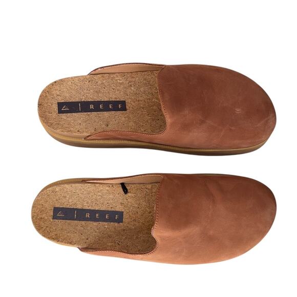 Reef Vista Skye Women's Walnut Suede Leather Platform Clog Size 10 Comfy Boho - Picture 8 of 12